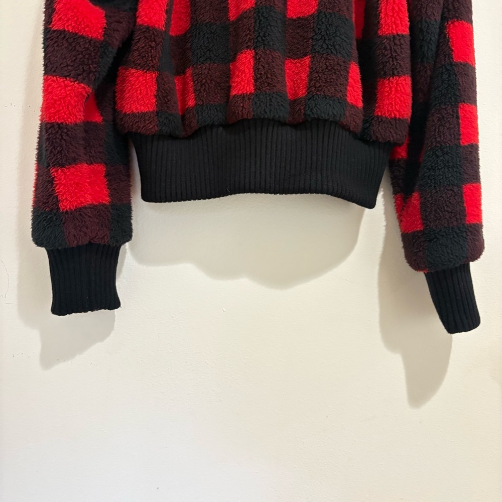 MOTHER Denim Buffalo Plaid Sherpa Jacket | Small - Picture 9 of 9